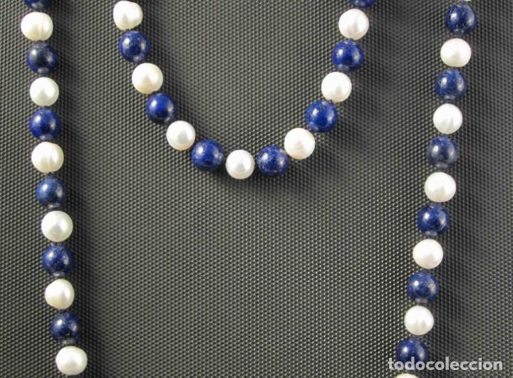 Artesan&iacute;a: Collar de Lapisl&aacute;zuli y Perlas cultivadas - Foto 1
