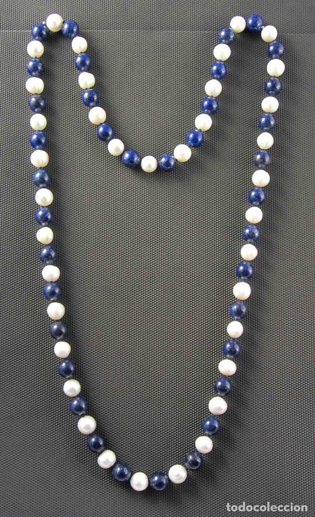 Artesan&iacute;a: Collar de Lapisl&aacute;zuli y Perlas cultivadas - Foto 2