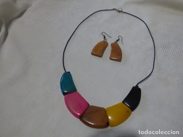Artesan&iacute;a: Conjunto de collar y pendientes. - Foto 1