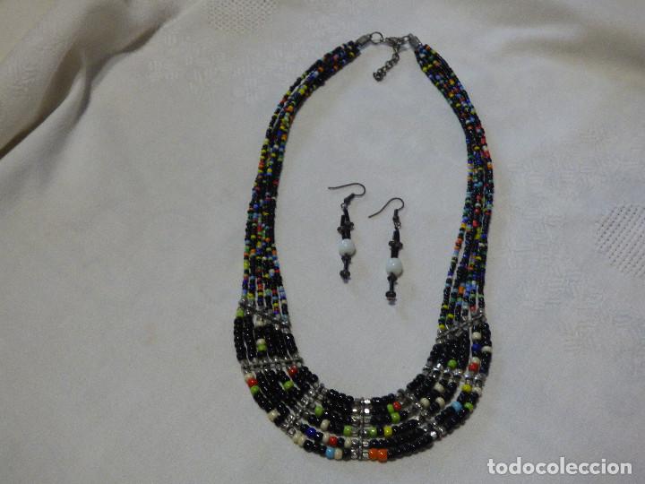 Artesan&iacute;a: Conjunto de collar y pendientes. - Foto 1