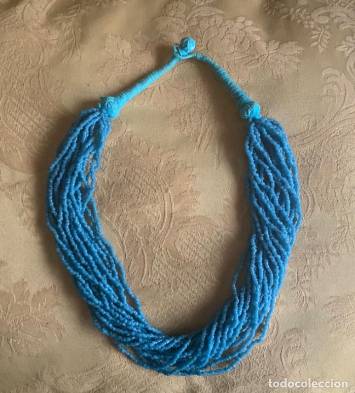 Artesan&iacute;a: COLLAR ETNICO ABALORIOS TURQUESAS - Foto 4
