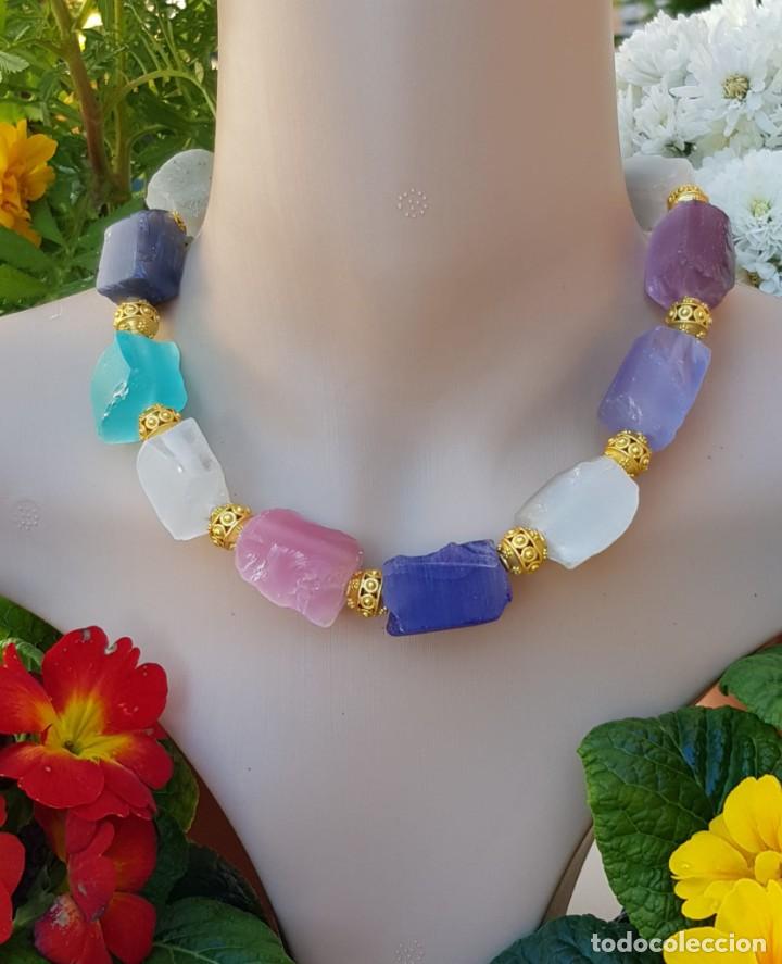 Artesan&iacute;a: Collar ojo de gato en crudo - Foto 1