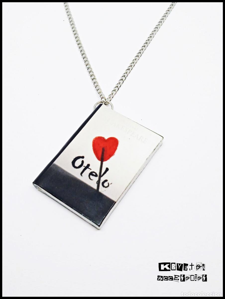Artesan&iacute;a: Collar OTELO - Colgante - Mini Libro - WILLIAM SHAKESPEARE - Complemento - Corazon - Cadena - Foto 2