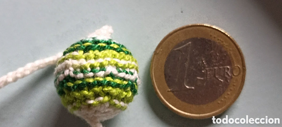 Artesan&iacute;a: Collar artesanal de ganchillo verde con bolas - Foto 4