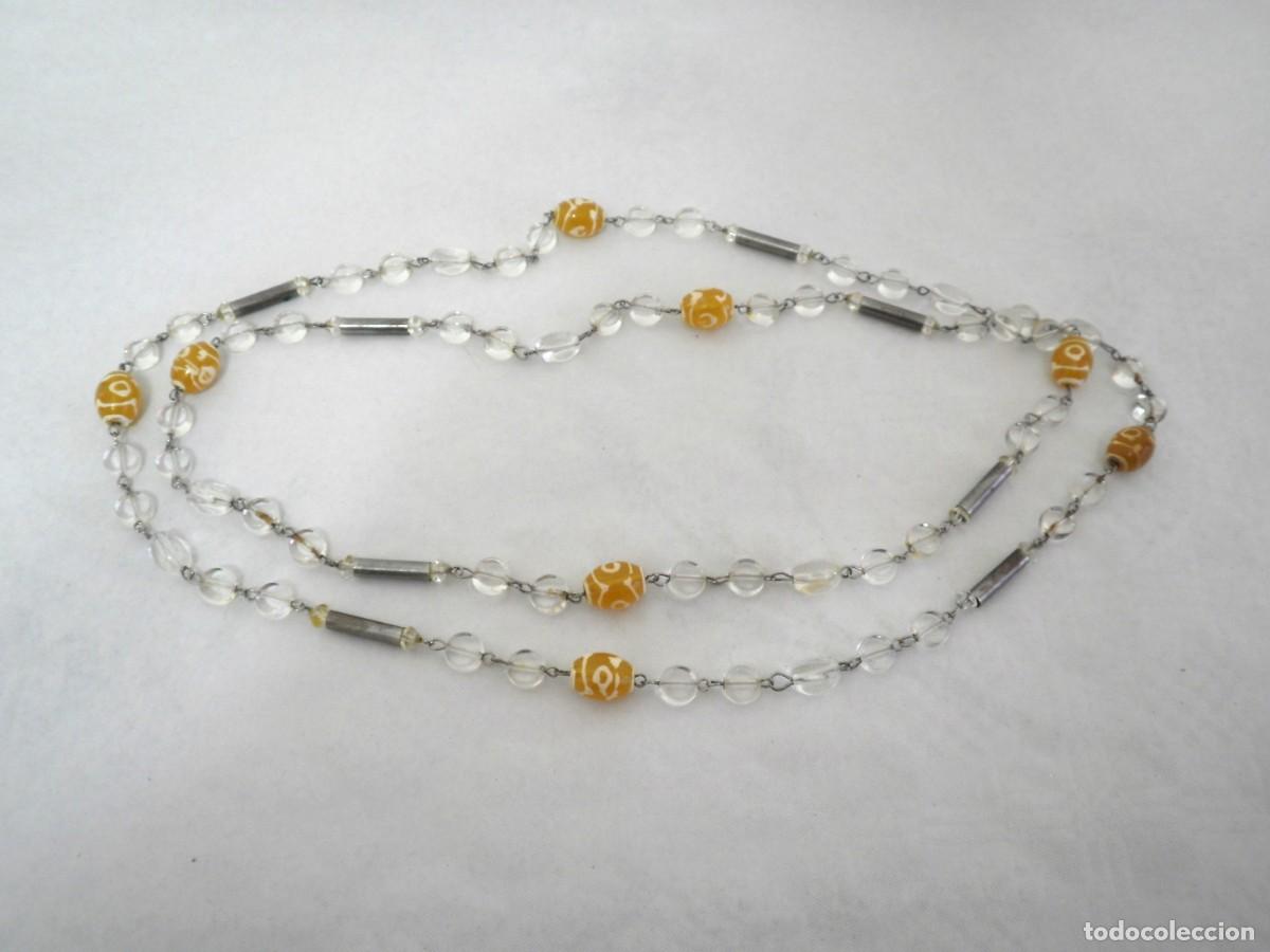 Artesan&iacute;a: Collar de doble vuelta de cuentas transparentes - Foto 1