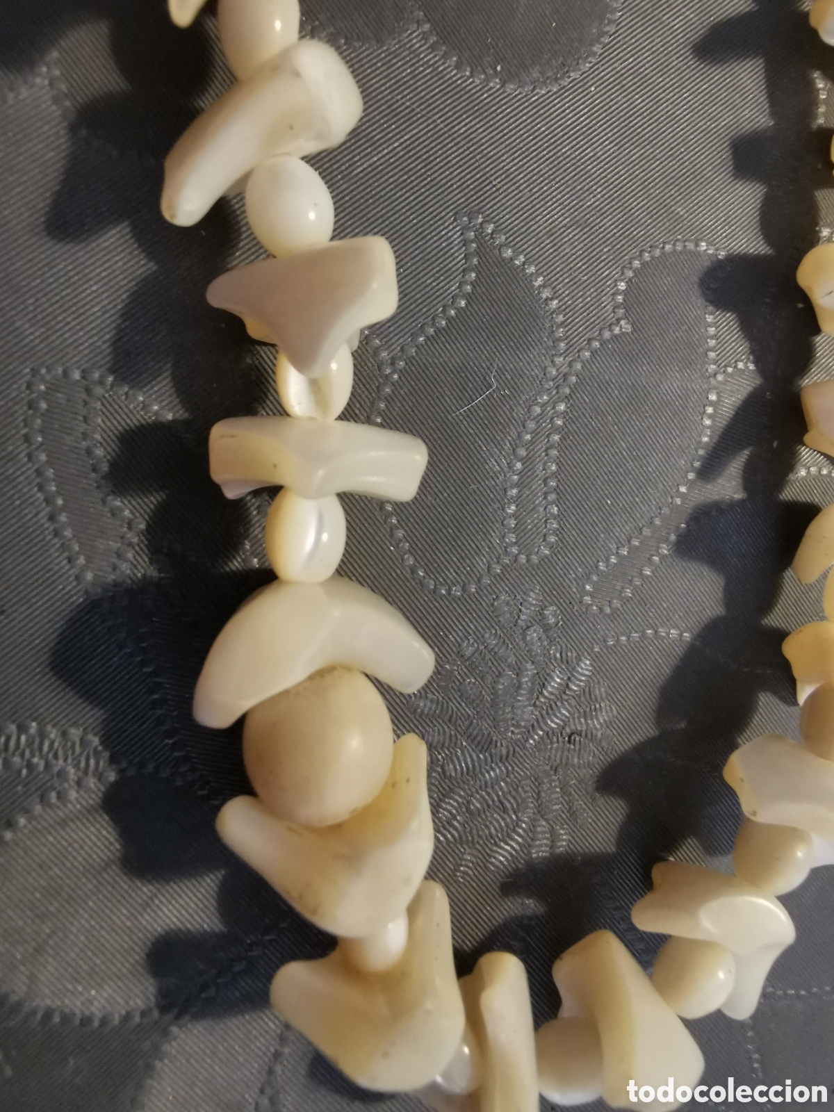 Artesan&iacute;a: Collar conchas marinas Blanco cierre de rosca. - Foto 2