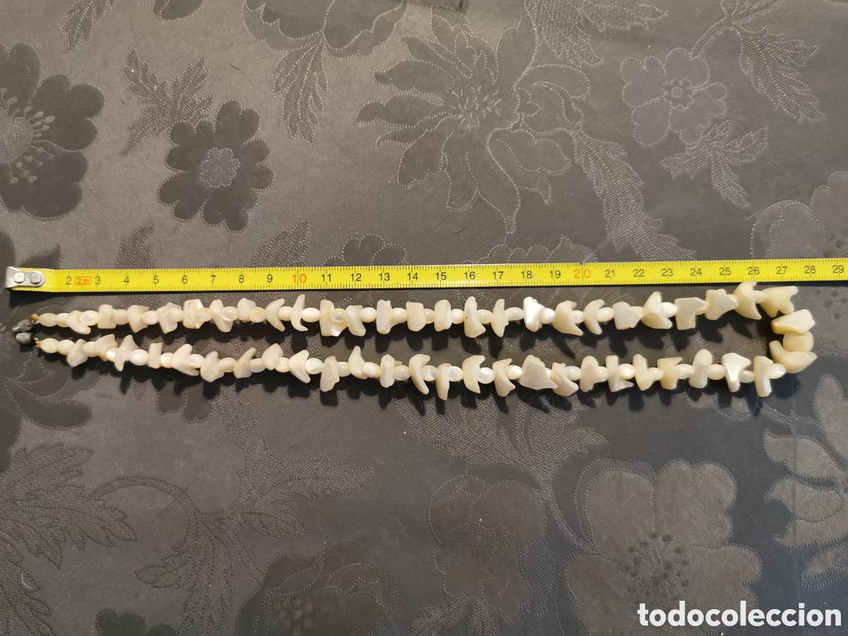 Artesan&iacute;a: Collar conchas marinas Blanco cierre de rosca. - Foto 5