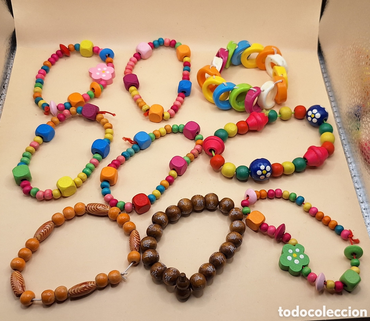 Artesan&iacute;a: Lote de Pulseras y Collares de Madera - Foto 8