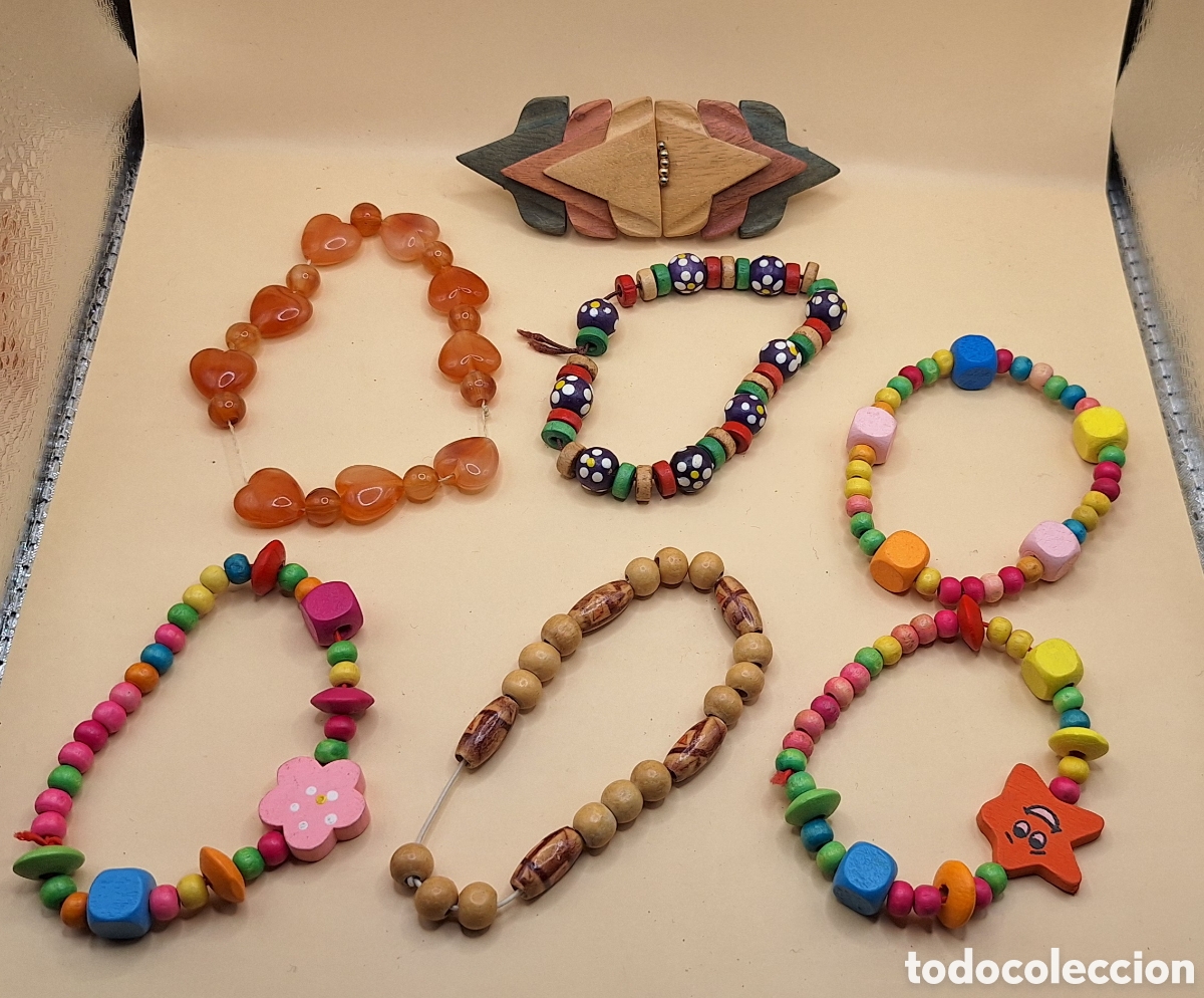 Artesan&iacute;a: Lote de Pulseras y Collares de Madera - Foto 11