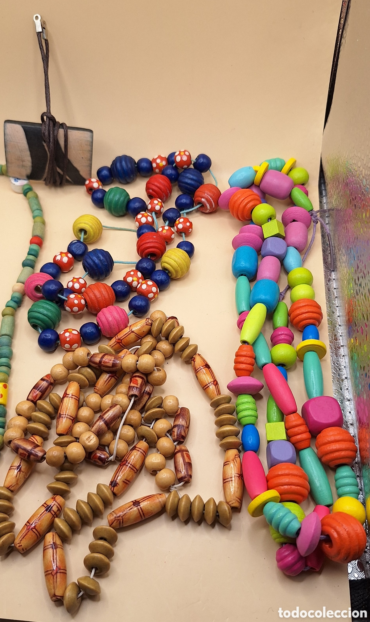 Artesan&iacute;a: Lote de Pulseras y Collares de Madera - Foto 23