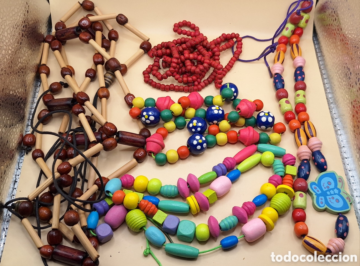 Artesan&iacute;a: Lote de Pulseras y Collares de Madera - Foto 24