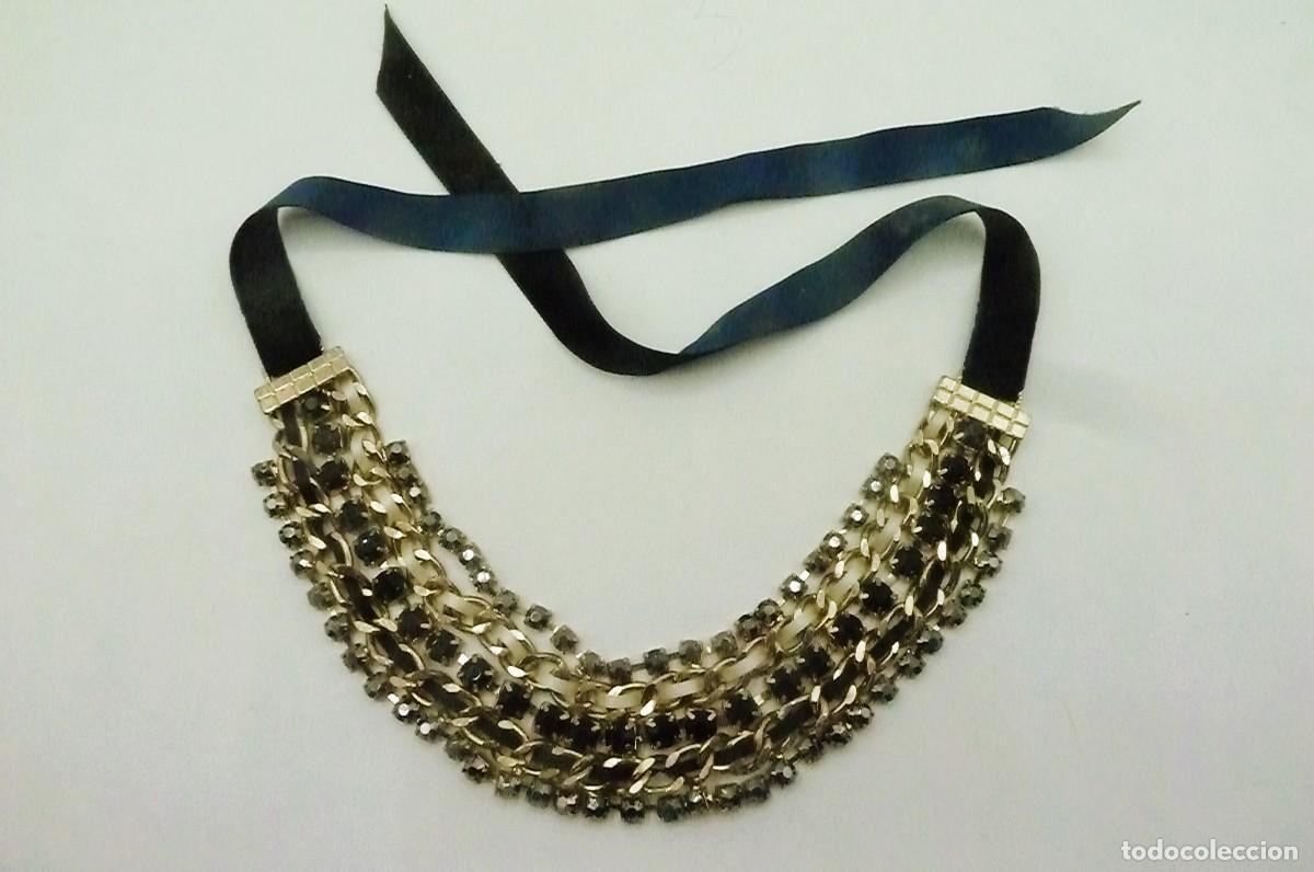 Artesan&iacute;a: Collar gargantilla metal y strass