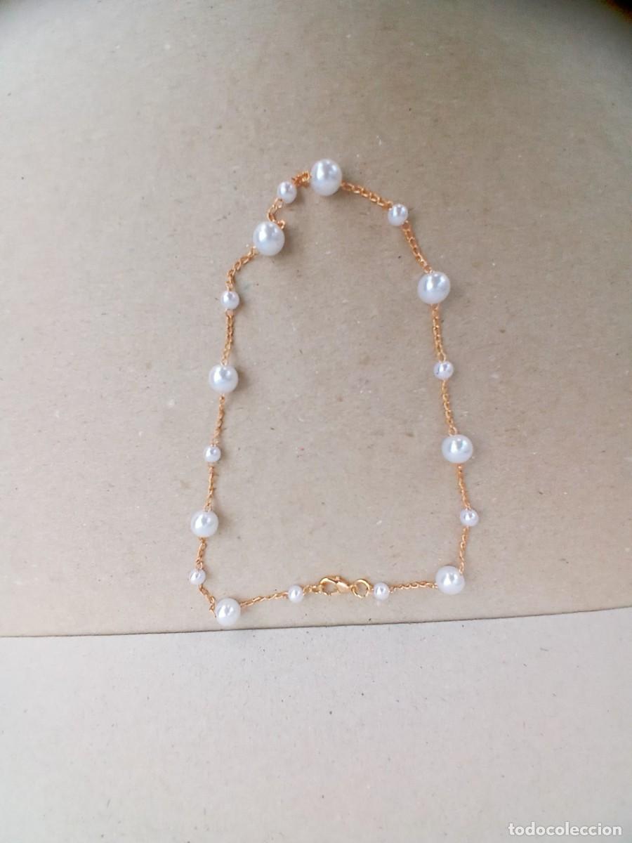 Artesan&iacute;a: BONITO COLLAR CADENA DORADO Y PERLAD