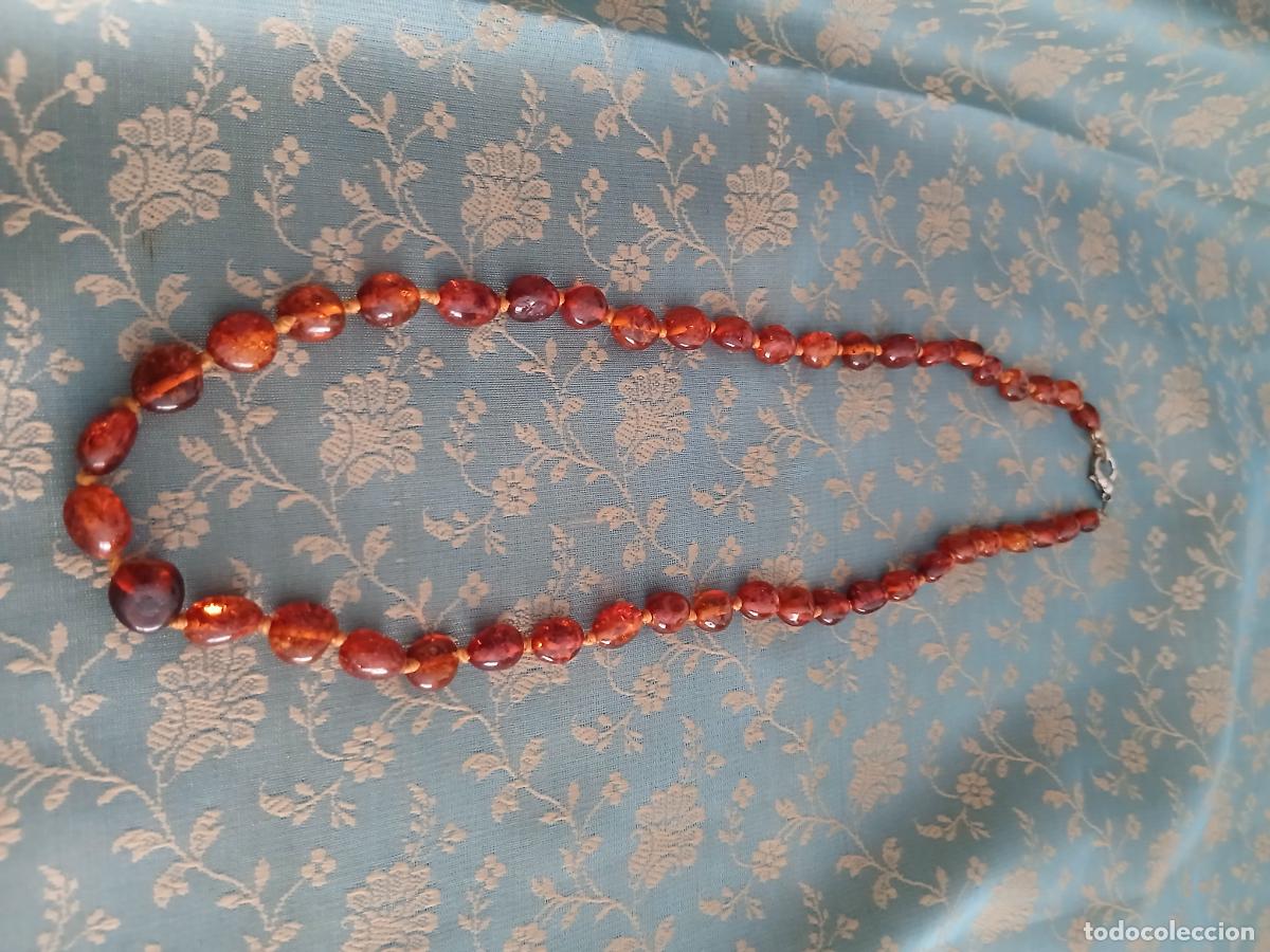 Artesan&iacute;a: Collar ambar cuentas ovaladas