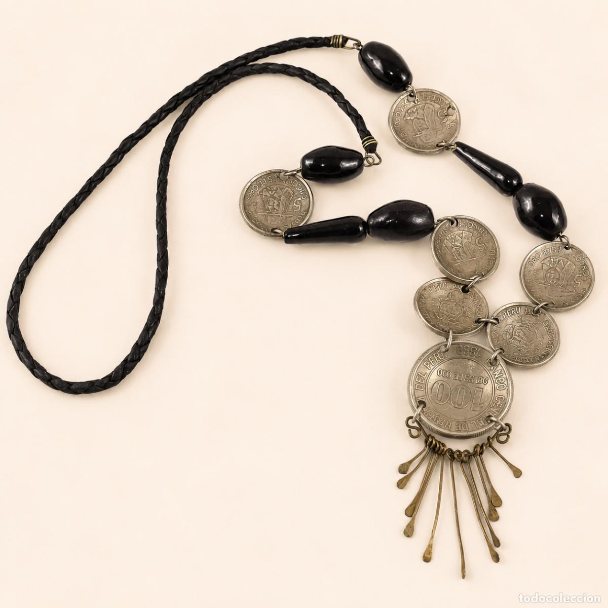 Kunsthandwerk: Collar Andino Per&uacute; Monedas Soles Oro T&uacute;pac Amaru Artesan&iacute;a &Eacute;tnica Vintage