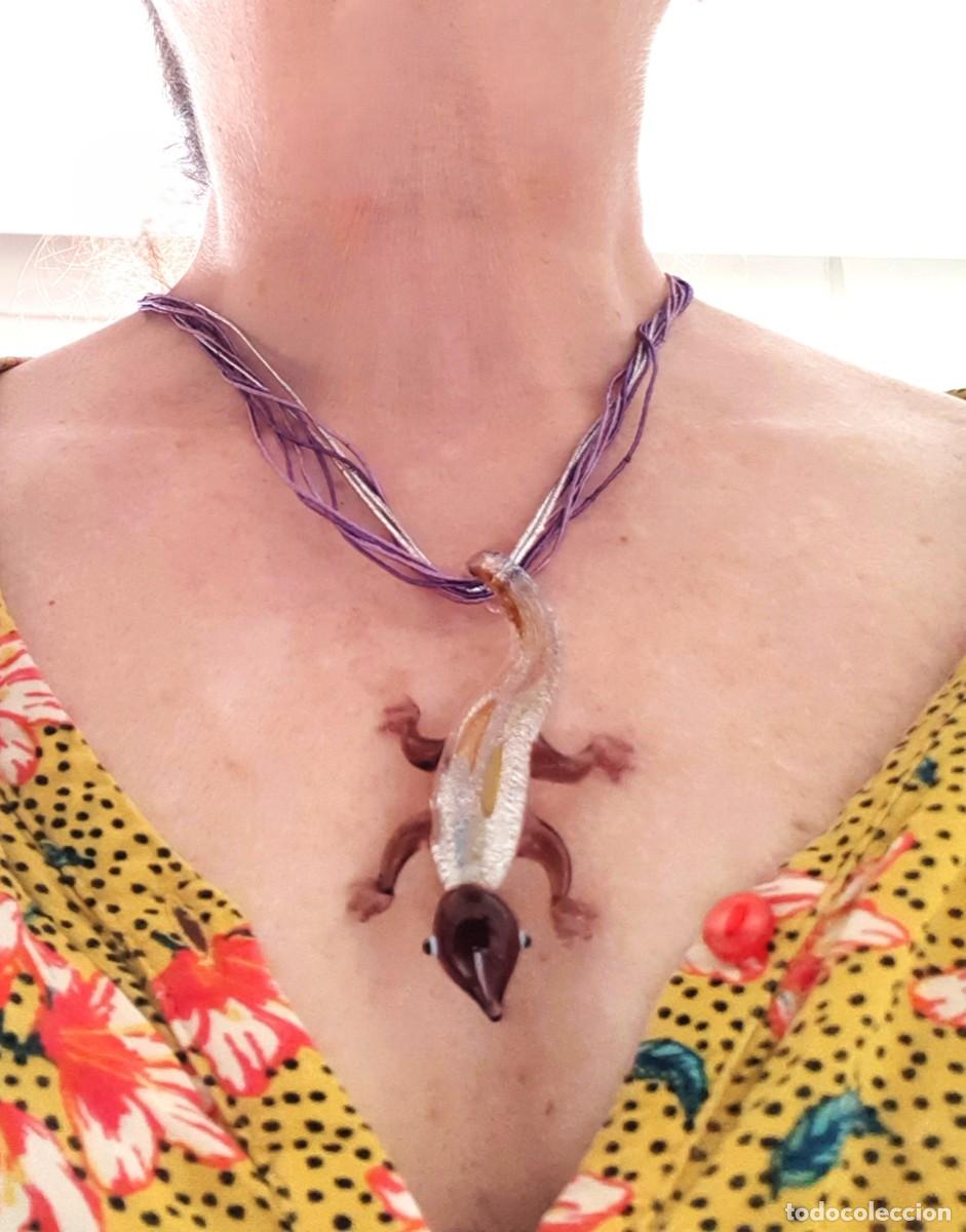 Artesan&iacute;a: PRECIOSO COLGANTE SALAMANDRA CRISTAL DE MURANO, SIN ESTRENAR, IMPECABLE, EN ESTUCHE ORIGINAL