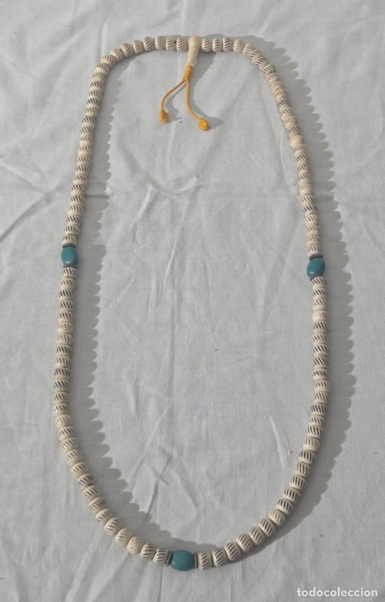 Artesan&iacute;a: Collar largo de hueso y turquesa - Foto 2