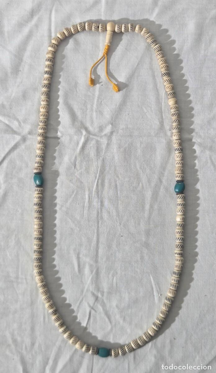 Artesan&iacute;a: Collar largo de hueso y turquesa - Foto 3