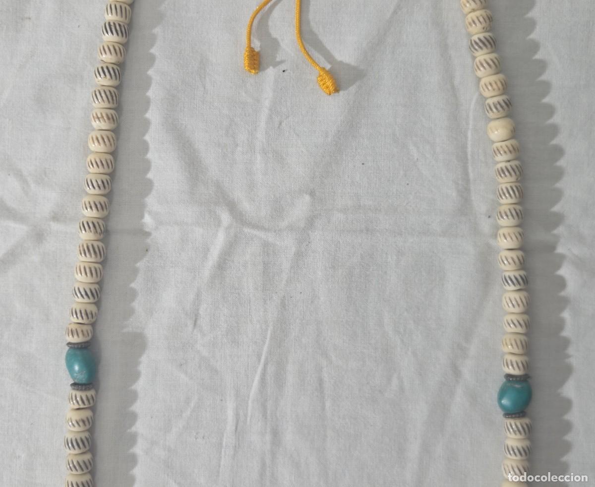 Artesan&iacute;a: Collar largo de hueso y turquesa - Foto 5