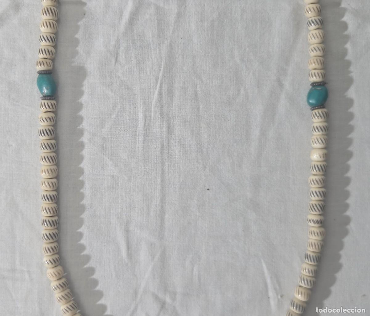 Artesan&iacute;a: Collar largo de hueso y turquesa - Foto 6