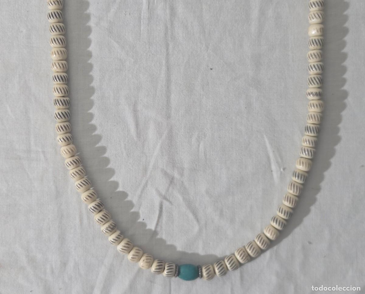 Artesan&iacute;a: Collar largo de hueso y turquesa - Foto 7