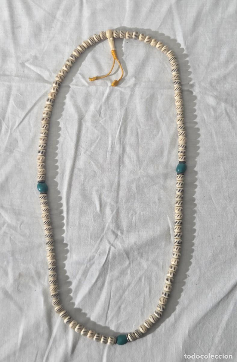 Artesan&iacute;a: Collar largo de hueso y turquesa - Foto 8