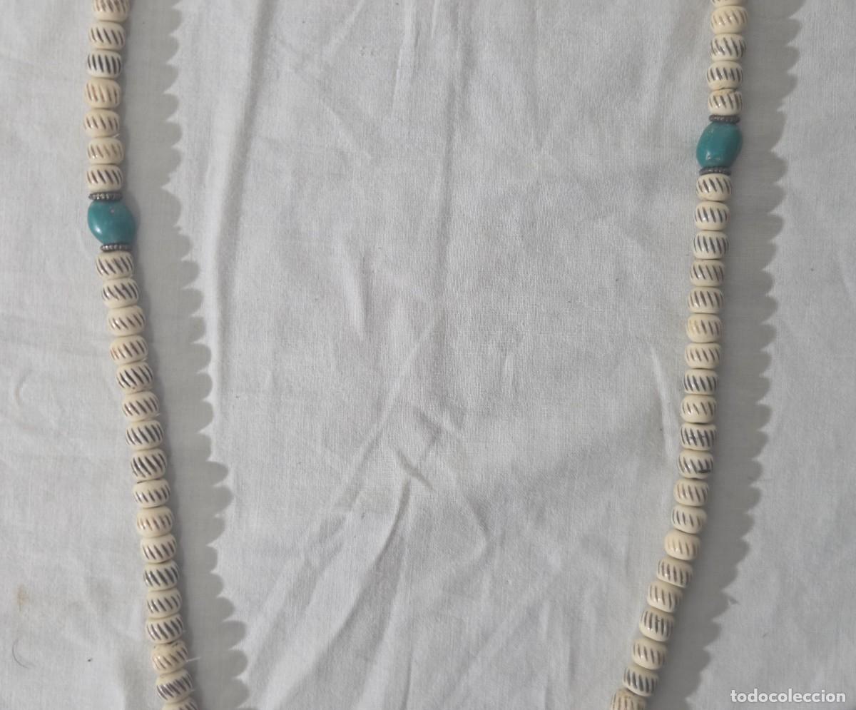 Artesan&iacute;a: Collar largo de hueso y turquesa - Foto 11