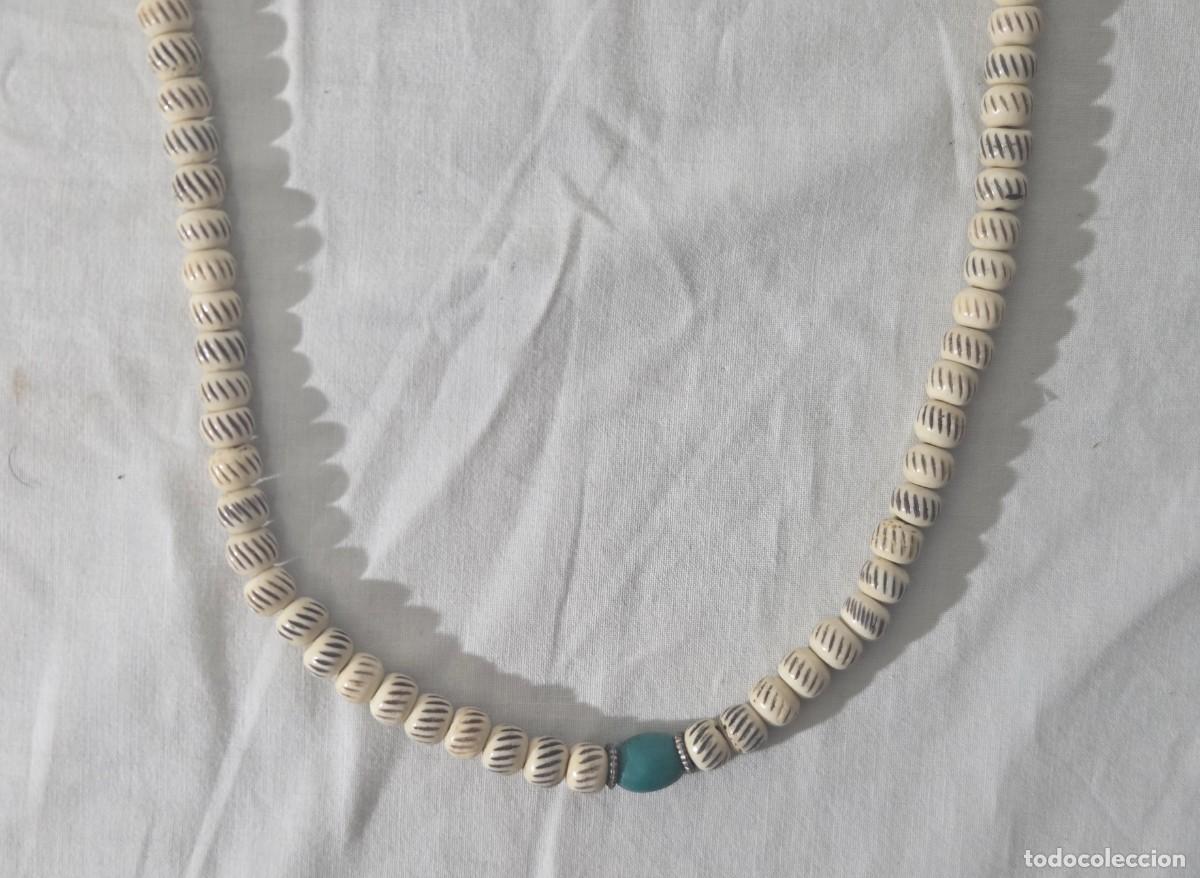 Artesan&iacute;a: Collar largo de hueso y turquesa - Foto 12