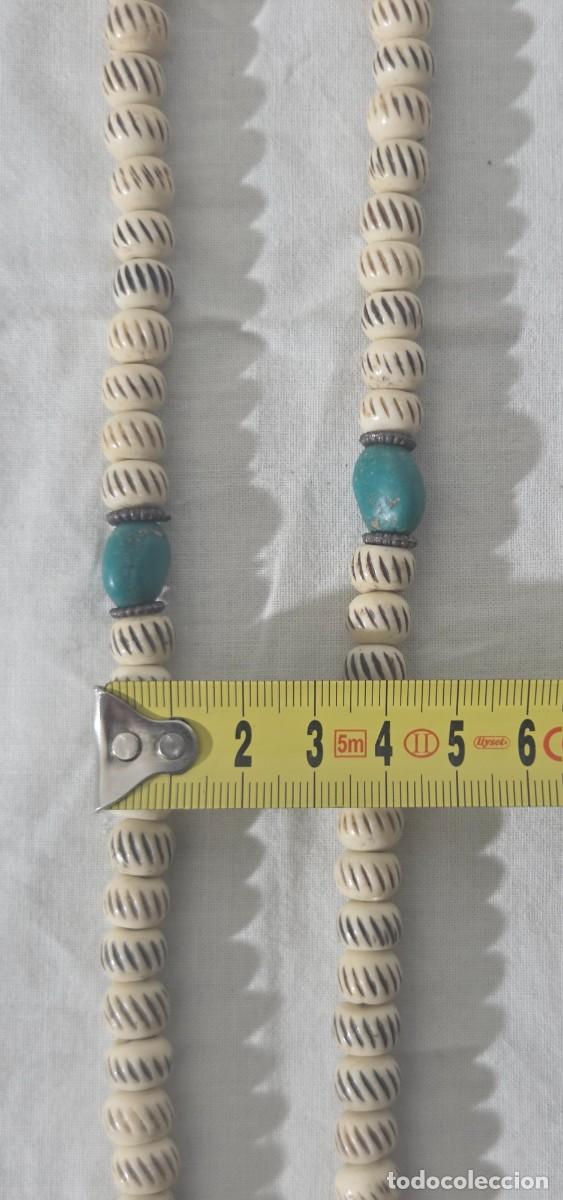 Artesan&iacute;a: Collar largo de hueso y turquesa - Foto 15