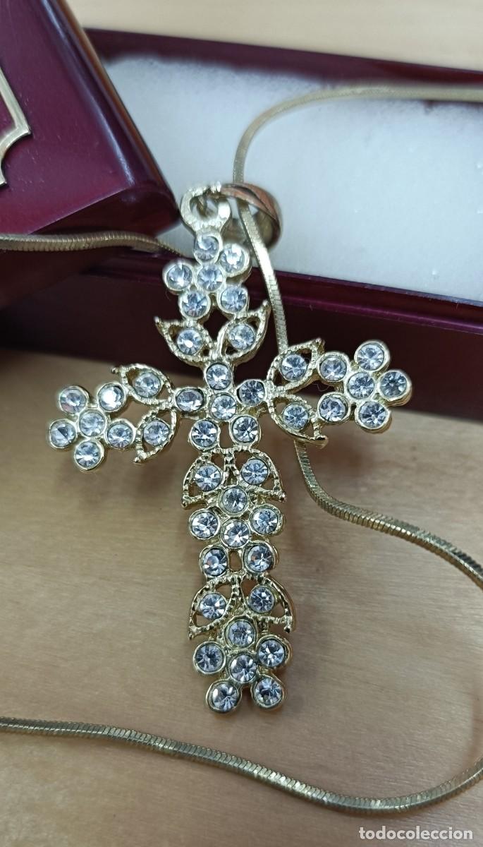 Artesan&iacute;a: PRECIOSO CRUCIFIJO COLGANTE DE FANTASIA