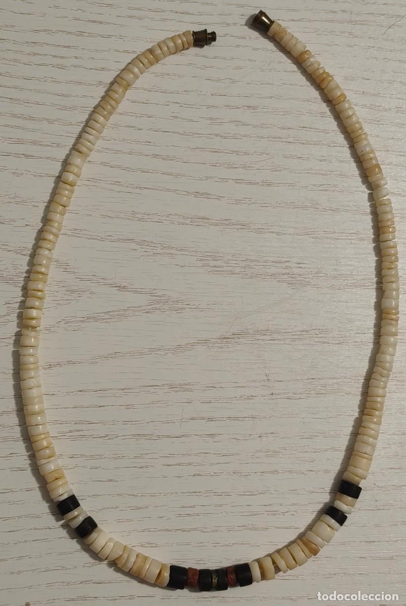 Artesan&iacute;a: COLLAR PUKA DE CUENTAS DE CONCHAS ESTILO SURFISTA - 42 cm.