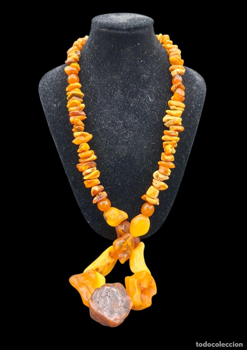 Artesan&iacute;a: COLLAR CON PIEDRAS DE AMBAR DE DISTINTOS COLORES Y GRAN TAMA&Ntilde;O