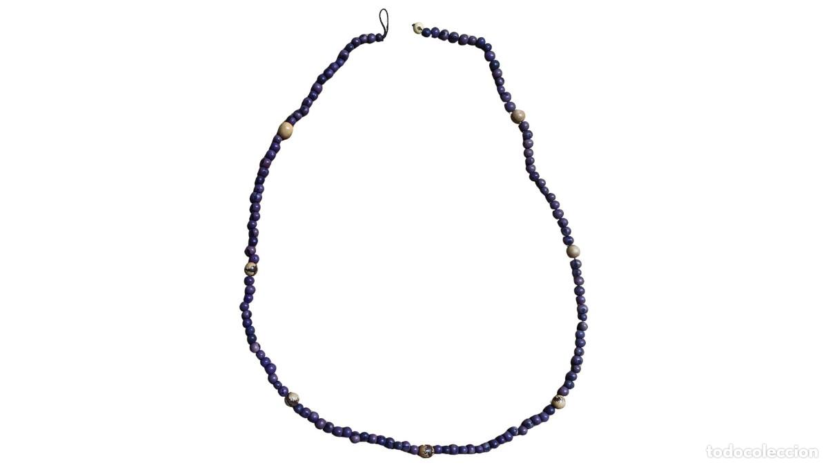 Artesanato e Manualidades: COLLAR &Eacute;TNICO VINTAGE - SEMILLAS DE A&Ccedil;A&Iacute; TE&Ntilde;IDAS EN MORAD - IND&Iacute;GENA DEL AMAZONAS (BRASIL) - A&Ntilde;OS 90