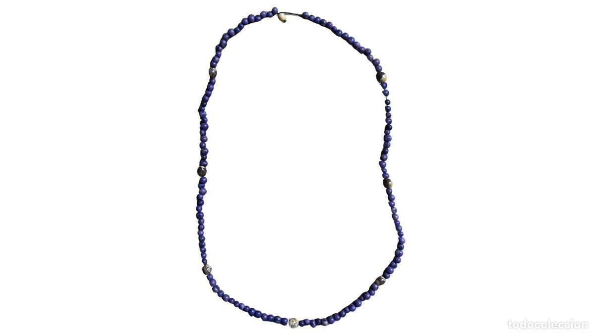 Artesanato e Manualidades: COLLAR &Eacute;TNICO VINTAGE - SEMILLAS NATURALES DE A&Ccedil;A&Iacute; AZUL VIOLETA - ARTESAN&Iacute;A - INDIGENA - BRASIL