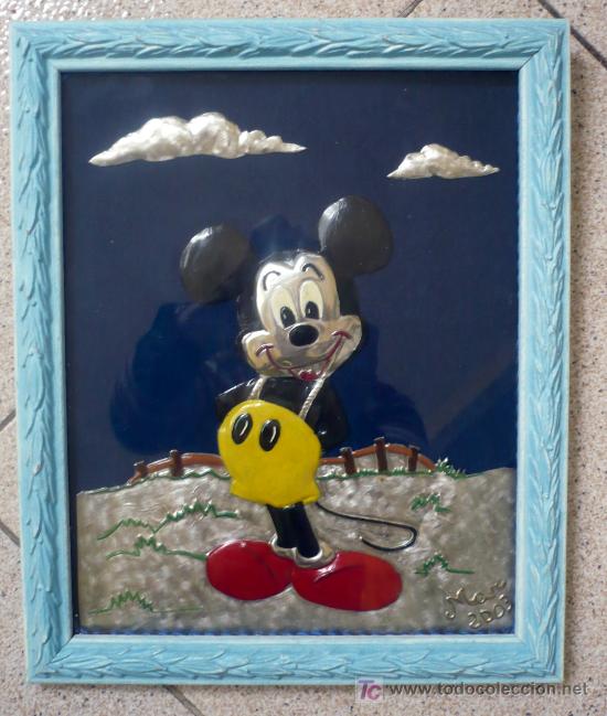 Artesan&iacute;a: CUADRO DE T&Eacute;CNICA MIXTA -MICKEY MOUSE &iexcl;OFERTA! - Foto 1