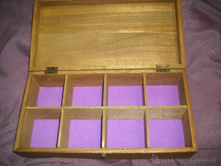 Artesan&iacute;a: CAJA DE MADERA FINAMENTE DECORADA EN SOBRETAPA E INTERIOR - Foto 3