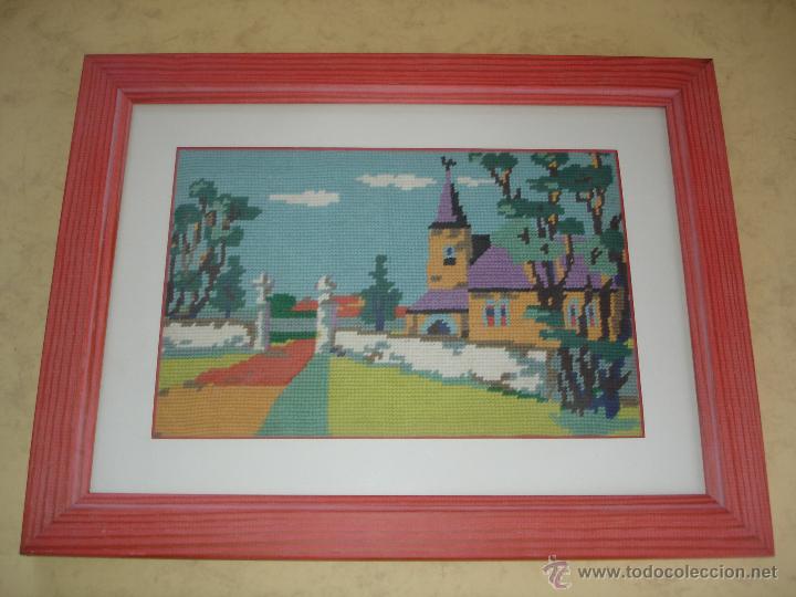 Artesan&iacute;a: CUADRO DE petit point - 43 X 33 CM. - Foto 1