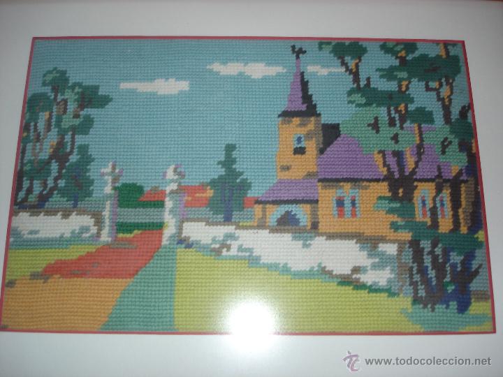 Artesan&iacute;a: CUADRO DE petit point - 43 X 33 CM. - Foto 2