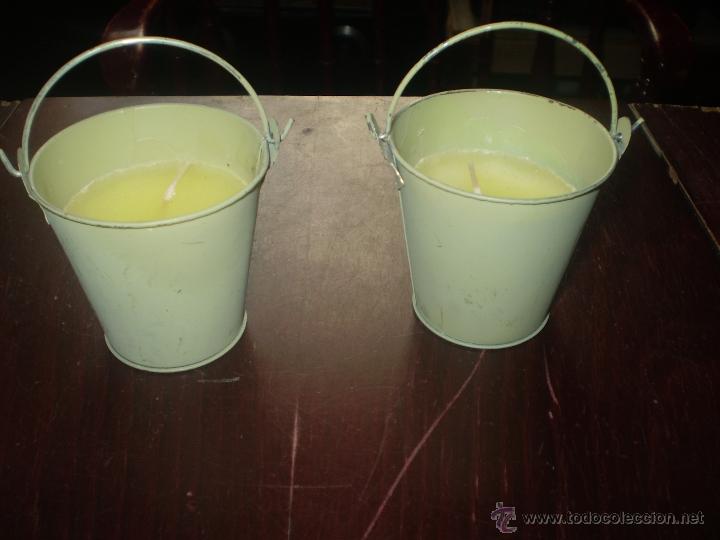 Artesan&iacute;a: 2 CUBITOS DE CHAPA PORTAVELAS - Foto 3