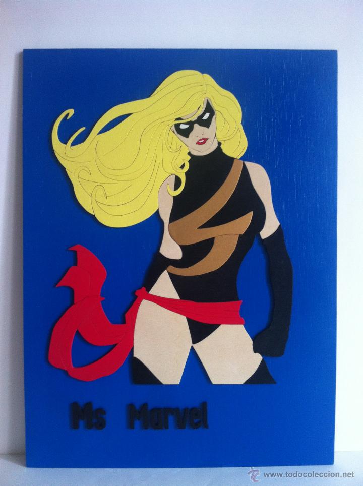 Artesan&iacute;a: ms marvel cuadro de madera - Foto 1