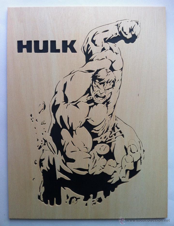 Artesan&iacute;a: Hulk cuadro de madera - Foto 1