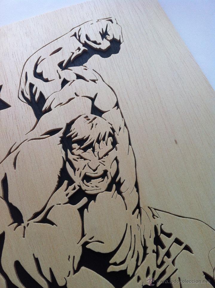 Artesan&iacute;a: Hulk cuadro de madera - Foto 3