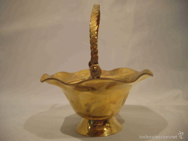Artesan&iacute;a: CESTA METAL DORADO - Foto 2