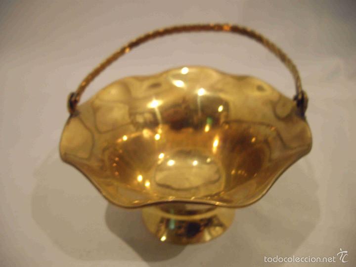 Artesan&iacute;a: CESTA METAL DORADO - Foto 3