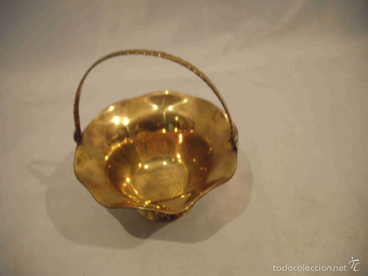 Artesan&iacute;a: CESTA METAL DORADO - Foto 4