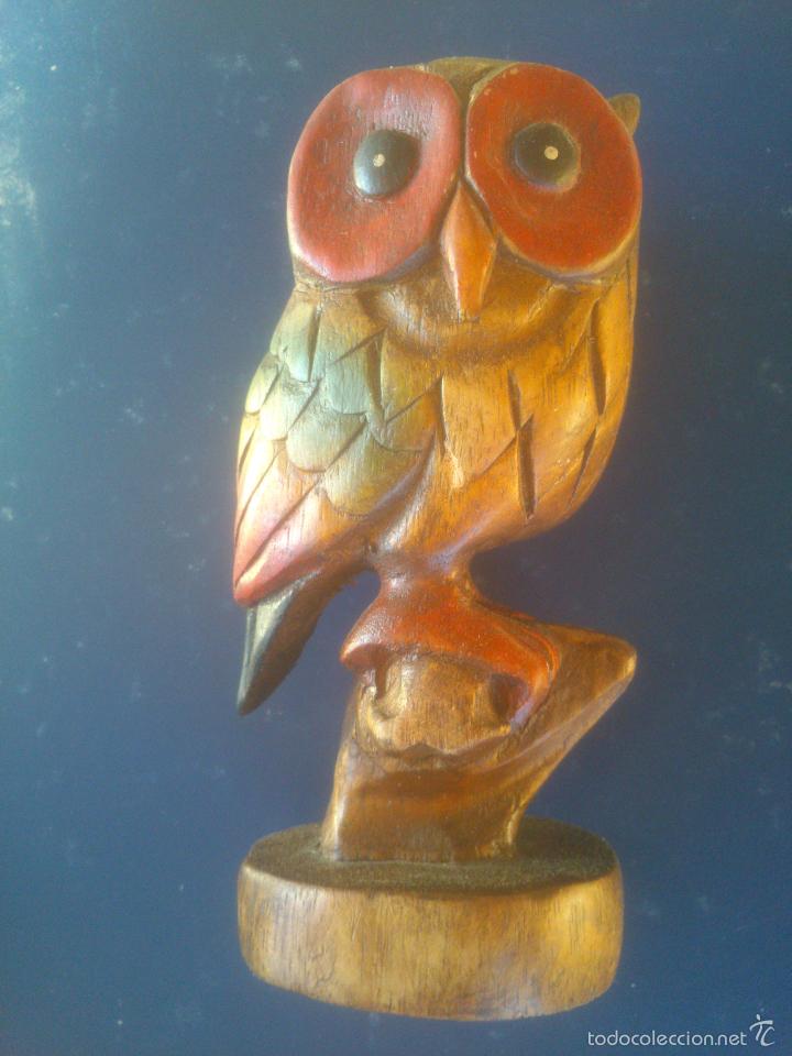 Artesan&iacute;a: buho de madera tallado - Foto 1