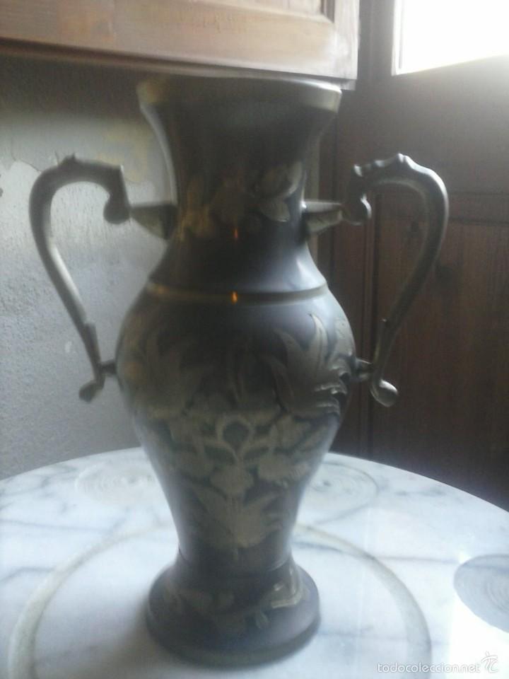 Artesan&iacute;a: JARRON DE METAL-VINTAGE. - Foto 2