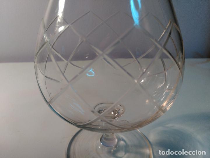 Artesan&iacute;a: Copa de bal&oacute;n. Cristal labrado. - Foto 3