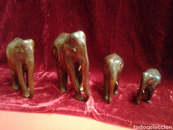Artesan&iacute;a: Elefantes tallados en madera - Foto 1
