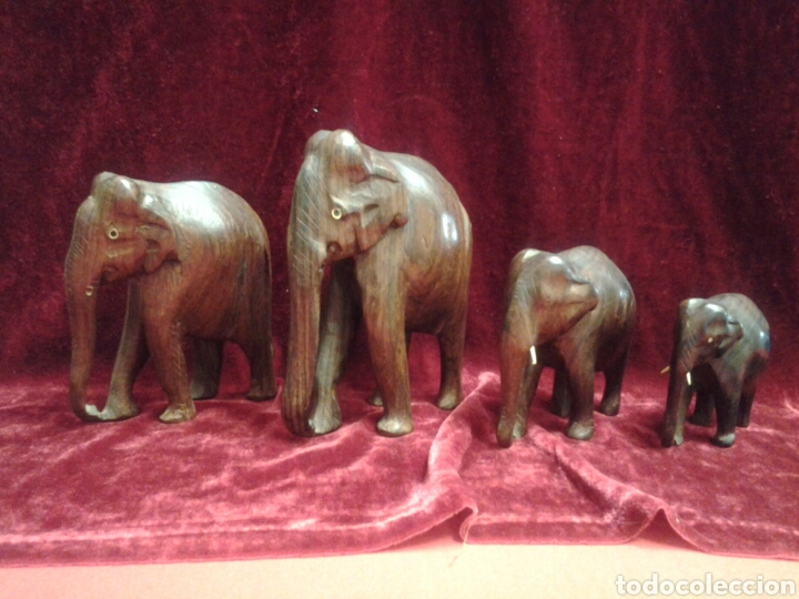 Artesan&iacute;a: Elefantes tallados en madera - Foto 3